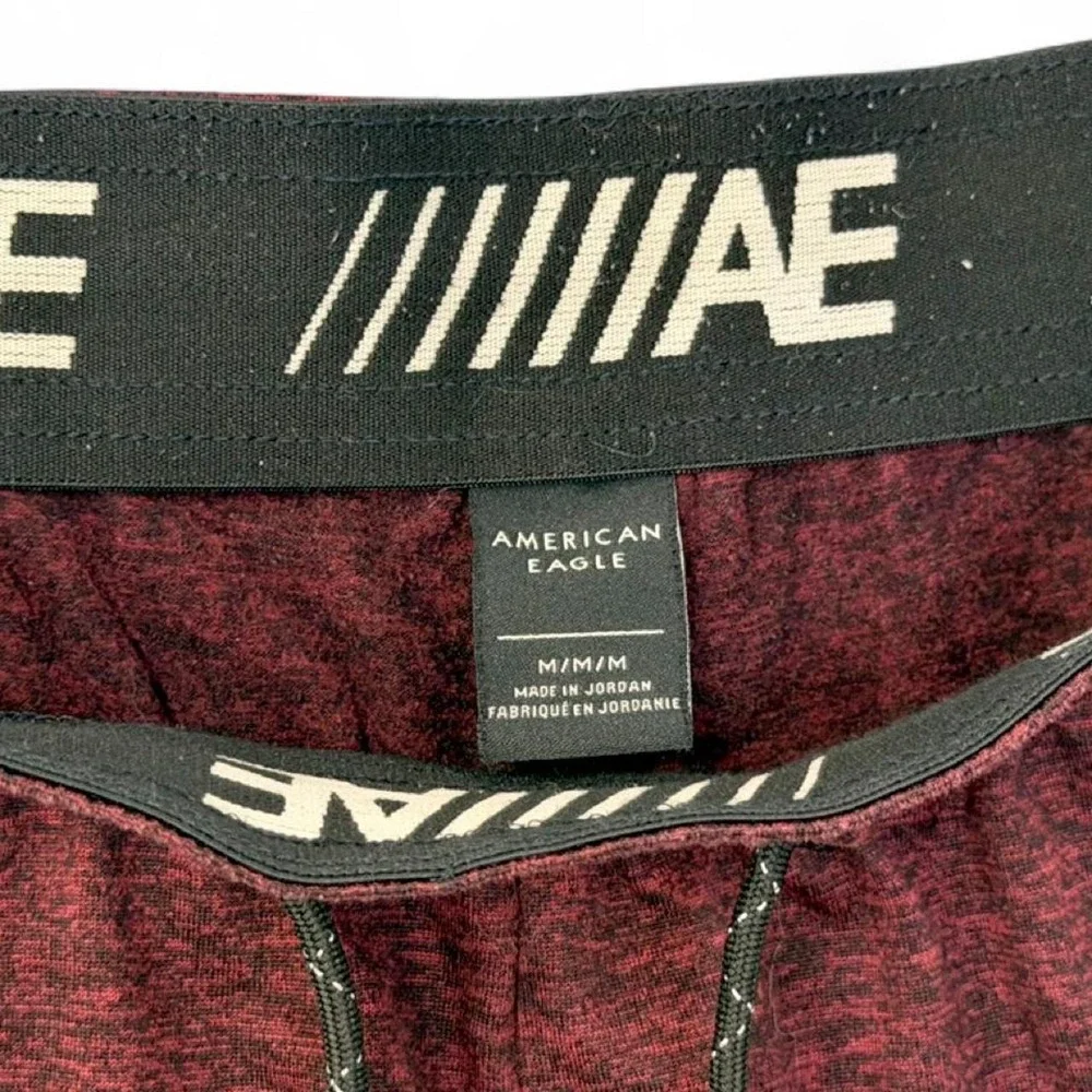 American Eagle AE Mens Size M Burgundy Maroon Tapered Fleece Jogger Pants